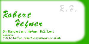 robert hefner business card